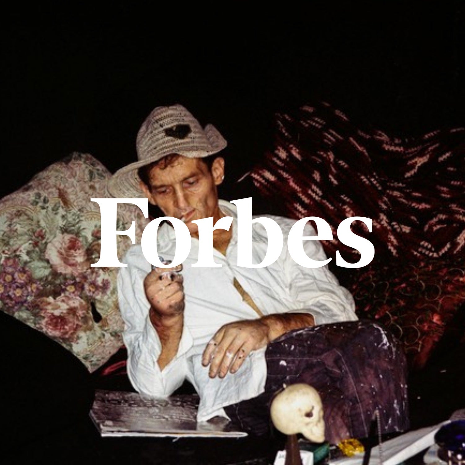 FORBES - THE MENACING, HAUNTING BEAUTY OF RELUCTANT ‘GODFATHER OF STREET ART’ RICHARD HAMBLETON LEAPS INTO PAINTING
