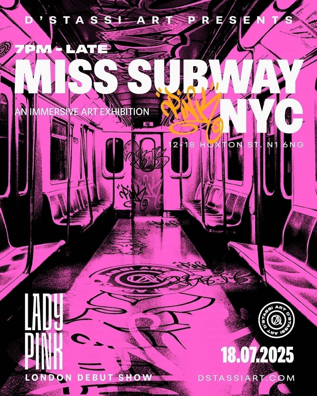 D'STASSI ART PRESENT LADY PINK: MISS SUBWAY NYC
