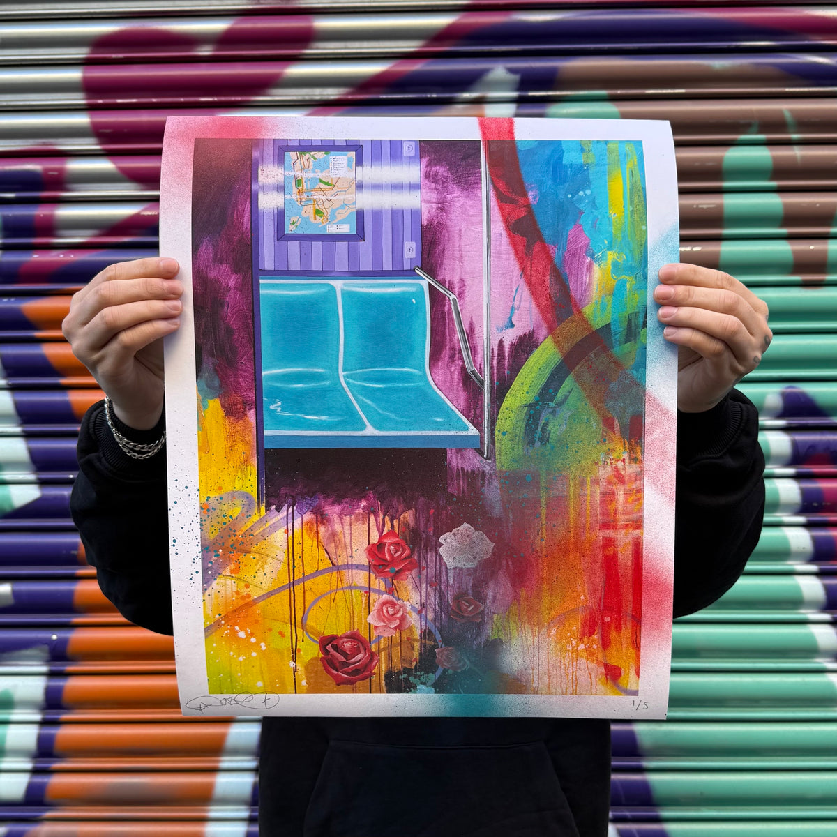1/5 Hand Hand embellished Corner Seat print by Daze