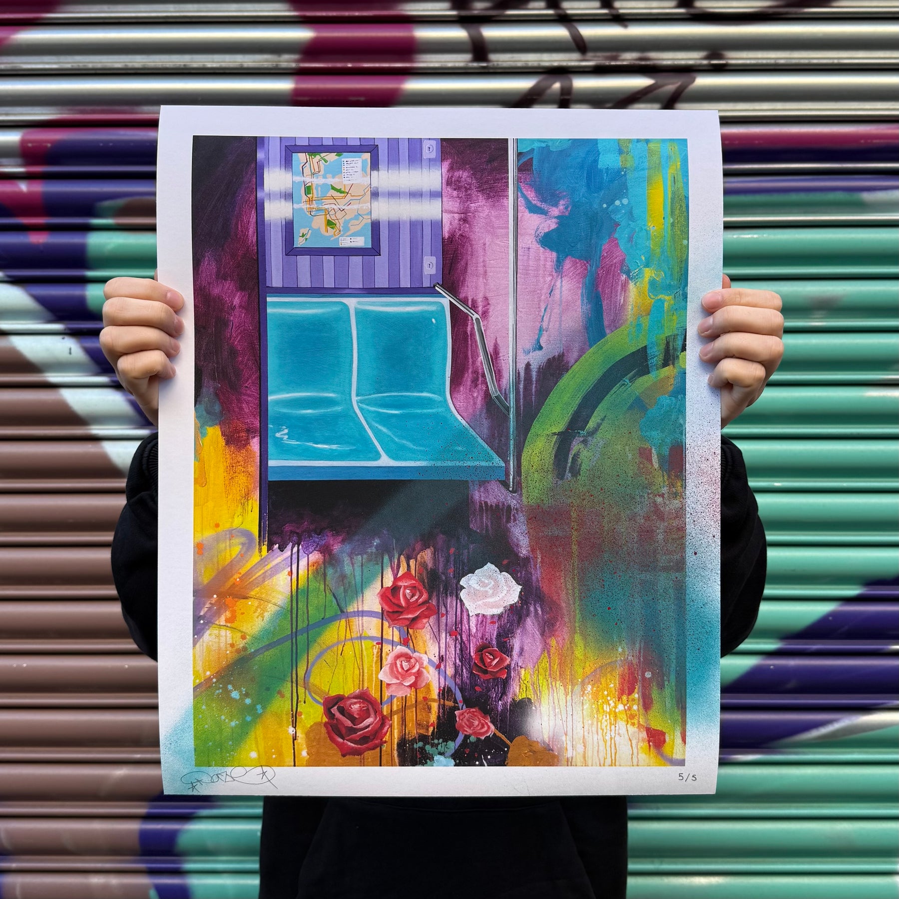 5/5 Hand Hand embellished Corner Seat print by Daze